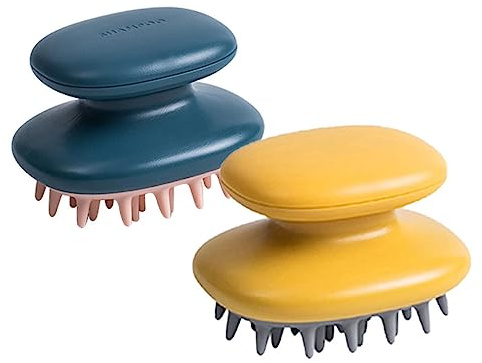 FOMIYES 2stücke Haarmassagegerät Mit Shampoo-wäscher-pinsel Für Kopfhaut Haarmassagebürste Aus Sicherem Material Langlebig Und Praktisch Für Zuhause Und Friseurbedarf