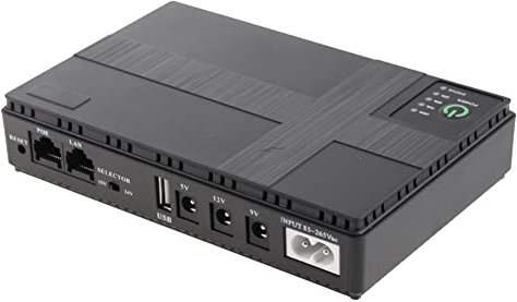 Gsrimgratoe - Alimentación de corte portátil Mini UPS POE5V9V12V para WiFi, adaptadores de alimentación de emergencia para router 10400MA-EU Plug