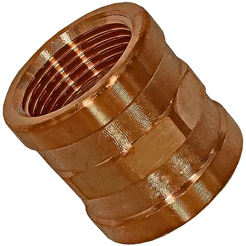 MegaHaustechnik Muffe Doppelmuffe 3/4 Zoll IG x IG Gewindefitting aus Rotguss hochwertiger als Messing mit Innengewinde-Innendurchmesser 24mm DN20 Rohr, Trinkwasser geeignet, Kupplung