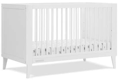 Delta Children Ollie 4-in-1 Convertible Crib - Greenguard Gold Certified, Bianca White