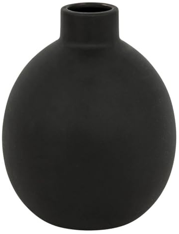 Atmosphera - Keramikvase rily schwarz h18cm