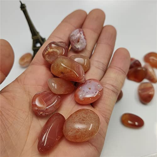 EKFBQBGW Cristal de cornaline Naturel, Gravier Rouge, Pierres d'agate, Plantation d'aquarium de Poissons, matériel de Bricolage, Vrais Cristaux décoration de la Chambre (Color : 50g, Size : 10-20mm)