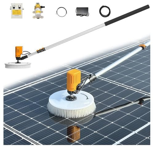 SPXMQSS Teleskop Waschbürste mit Wasseranschluss, Autowaschbürste mit Teleskopstiel, Solar Photovoltaik-Panel-Reinigungsbürste Teleskopbürste, Teleskopstange Fensterreinigung Dachreiniger 5.5m