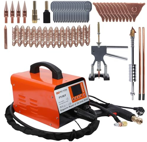 Kit de extractor de abolladuras con soldador de puntos, Herramienta de eliminación de abolladuras de 3 KW, Máquina de soldadura de pernos para carrocerías, Kit de herramientas de reparación.