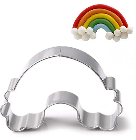 TOPBATHY 3pcs Unicorn Cloud Stencil Stainless Steel Biscuit Cutters DIY Baking Tools for Fondant Dough Cloud Shapes Mold