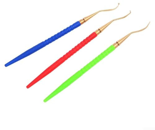 UTTASU Scuba Diving Repair Tool Kit 3Pcs Brass Pick Set O Rings Remover Underwater Maintenance Equipment Plastic Handle Portable Lightweight for Snorkeling Freediving Gear 14.5cm Length