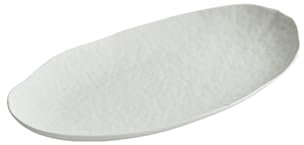 Ceramic household steamed fish plate, white oval salad plate - 16.5 inch fish plate