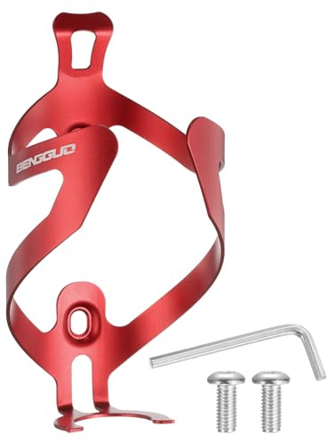 sourcing map Bike Water Bottle Holder Lightweight Alloy Universal Bicycle Bottle Cages Cycling Cup Holder with Screws for MTB Mountain Road Gravel