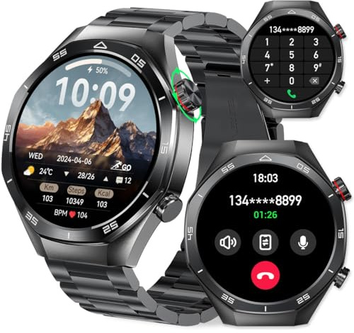 Montre intelligente homme Traqueur fitness Bluetooth Étanche IP67 Écran tactile HD 1,54 Fréquence cardiaque/pression artérielle