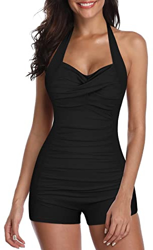 Maillot De Bain Grande Taille Femme 52 54 56 Maillot'de Amincissant Gainant Transbronzant Tankini Push Up Rembourré Tankinis Maillots Shorty Une Pièce 1 Ventre Plat Grossesse Robe Sexy