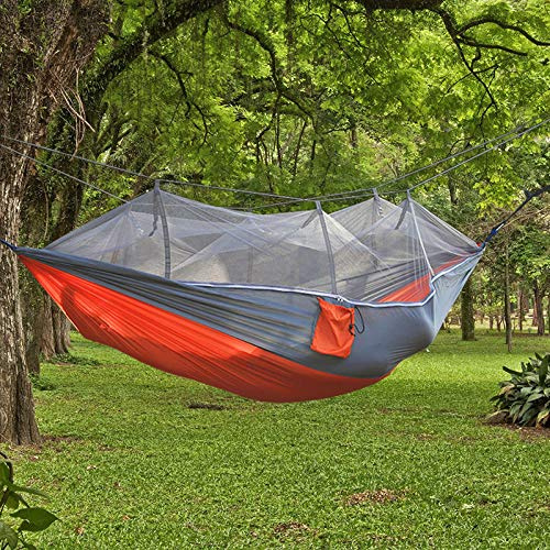 Tragbare Camping-Hängematte mit Moskitonetz, leichtes Outdoor-Bett, 200 kg Kapazität, ideal für Wandern, Rucksackreisen und Reiseabenteuer