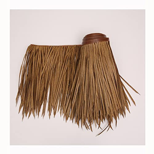 Palm Thatch Rolls Artificial Thatch Roof Tile Straw Thatch Fake Thatch Plastic House Roof Simulation Thatch Tile Fake Thatch For Decorative Roofs, Pavilions, Parasols(Yellow f,0.5x20m/1.64X65.6ft)