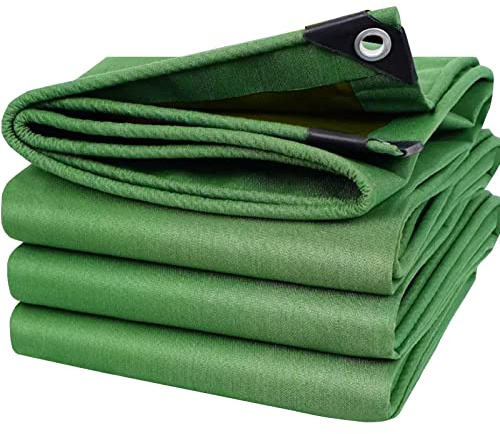 Telone impermeabile resistente, 600 g/m², 100% impermeabile, rinforzato, per camion e uso esterno (4 x 7 m)