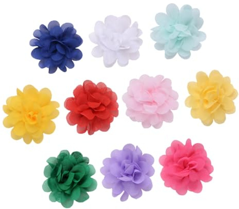 Supvox Haarschmuck mit Blumen für Mädchen 10 Stück Blüten Haarspangen aus Gewebe Bequeme und Kinderfreundliche Blumenhaarspangen Geeignet für Babys und Hochzeiten Sowie Zufällige Farbe