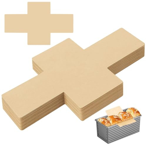 100 piezas de papel de horno marrón, mini moldes para pan, papel de pergamino para pan, suministros de pergamino para pan, papel de horno antiadherente desechable a prueba de grasa para usar en la