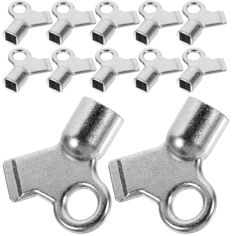Angoily 12pcs Radiator Bleed Key Set Small Square Valve Metal Radiator Valve Key for Heating Accessories Home Air Bleeder Tool