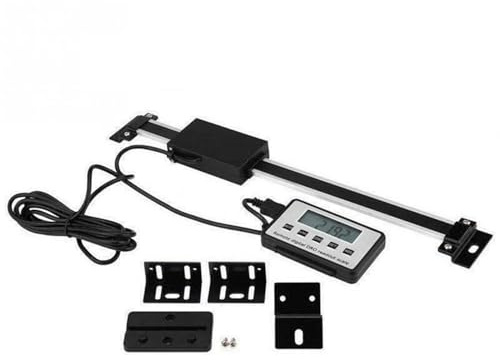 Gettimore Digitale lineare Skala, 0–300 mm, mit Fernanzeige, DRO für Drehmaschine, Router, Tischhobel, externes Lineal mit LCD-Anzeige und Montagezubehör