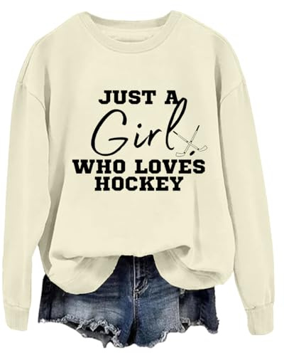 Just A Girl Who Loves hockeytröja roliga ishockeytröjor för kvinnor, Khika, XXL