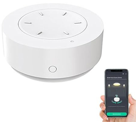 Gettimore Smart Zigbee Knob Switch for Dimmable Lights, 44mm Rotary Control for Zigbee Hub Integration, One-Touch On/Off & Brightness Adjustment, Compatible with Smart Home Systems (Color as Shown)