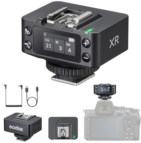 Godox XR TTL 2.4G Wireless Flash Trigger Receiver High Speed Sync HSS 1/8000s for Canon Nikon Cameras Flash Speedlite (X1R-C/X1R-N Upgrade)