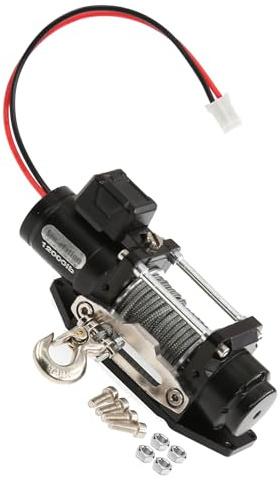 Msioytog Heavy Duty Electric Winch Systems for 1/10 1/8 Scale Rock Crawlers & Off-Road Truck Upgrades Crawlers Winch