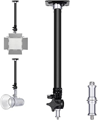 Neewer Bras de Fixation Murale de 38 à 60 cm, Longueur réglable avec Adaptateur Universel de 6,35 mm à 9,5 mm pour Studio Photo, lumière vidéo, monolights Photographie