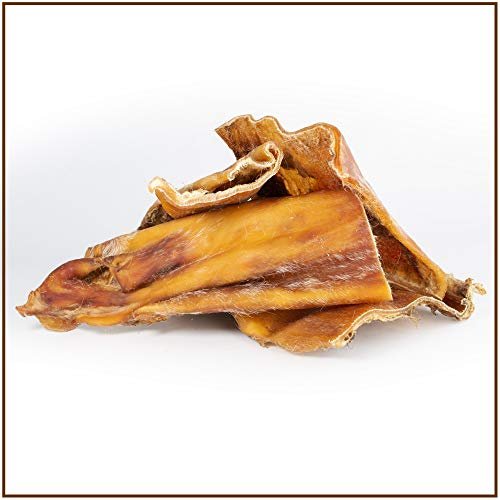 Rinderkopfhautplatten 1kg - Premium Kausnack für Hunde von PrideDogs - Zahnpflege - Getreidefrei - 100% Rind Deutscher Herstellung - Natur Leckerli