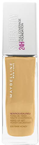 Maybelline New York Make Up, Super Stay 24h Make-Up, Flüssige, langanhaltende Foundation, Nr. 35 Raw Honey, 30 ml