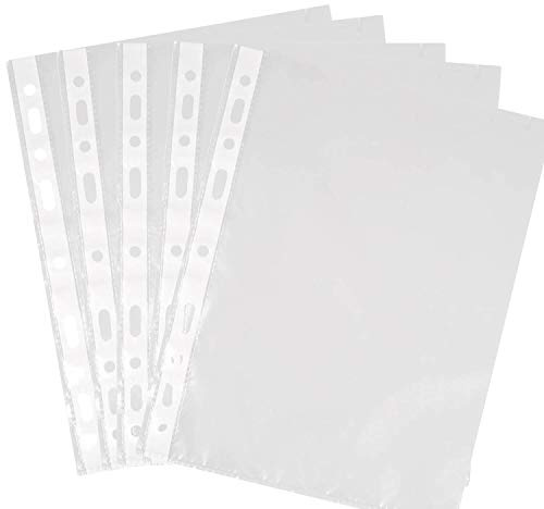 100 Pièces Enveloppe D'un Prospectus Simplifié Transparent Din A4 Enveloppes S'Accrochent Perforation