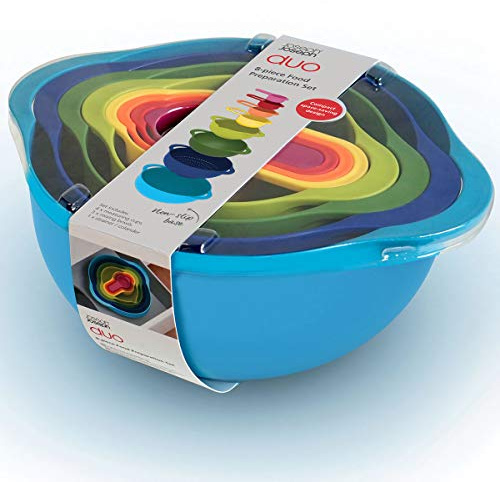 Joseph Joseph Duo 8-Piece Nesting Food Prep Bowl Set