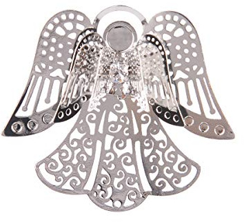 longsheng 10pcs Silver Angel Hanging Suncatcher DIY Metal Parts Hand-Crafts Pendant Ornament Drop
