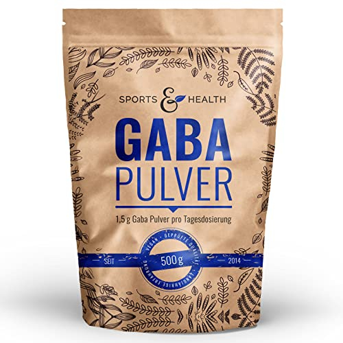 GABA Pulver - Gamma-Amino-Buttersäure Pulver 500g - Vegan - 100% Natürlich – Eigene Produktion- Mit Extra Messlöffel