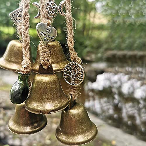 Hexenglocken, Türschutz, Charm, Boho-Windspiel, hängende Ornamente für Veranda, Garten, Fenster (48 mm)