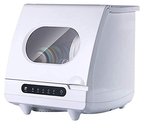 Lave-Vaisselle de Table encastrable, Lave-Vaisselle Automatique Mini Lave-Vaisselle Portable, avec démarrage différé - avec intérieur en Acier Inoxydable et 6 pl