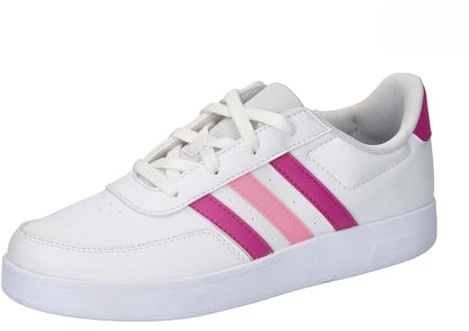 adidas Unisex Kinder Breaknet Lifestyle Court Lace Shoes, Cloud White/Lucid Fuchsia/Beam pink, 39 1/3 EU