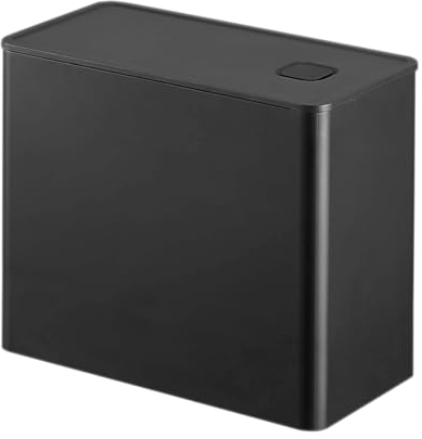 Yamazaki 6908 TOWER Luftdichter Kaffeebehälter, schwarz, Polypropylen/Silikon, minimalistisch, 18.4 x 9.2 x 15.4 cm