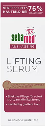 Sebamed Anti-Aging Lifting Serum 30 ml, Gesichtspflege und Feuchtigkeitspflege für sichtbar glättere Haut, Wirkformel mit 3-fach Hyaluron Complex, verbessertes Hautbild bei 76% der Anwender