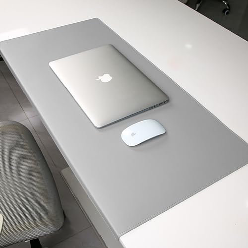 Anti Rutsch Schreibtischunterlages, Benutzerdefinierte Größe Leder Schreibunterlage, Mauspads, Schreibtischschutz, Tastaturpads mit Kantenschutz für Büro-oder Heimbereich(90 * 45cm)