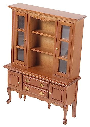 MILISTEN Kleiner Puppenschrank Miniaturschrank 1:12 Puppenmöbel Hauszubehör Miniatur-tv-Schrank Puppenhaus-bücherregal Aus Holz Minischrank Kind Hölzern Fee Kleiner Schrank