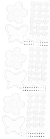 NUOBESTY Juego De 3 Vasos Para Velas De Té (12 Unidades) De Plástico Para Decoración Y Organización Con Diseños De Y Flores.