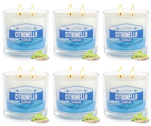 YINUO LIGHT Citronella Kerzen für Draussen 6 Pack, Ca00772