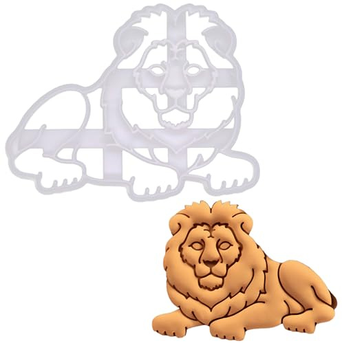 BAKERLOGY Emporte-pièce Corps de Lion - Conception détaillée d'emporte-pièces pour la pâtisserie et l'artisanat, adaptée au fondant, à la pâte, à l'argile