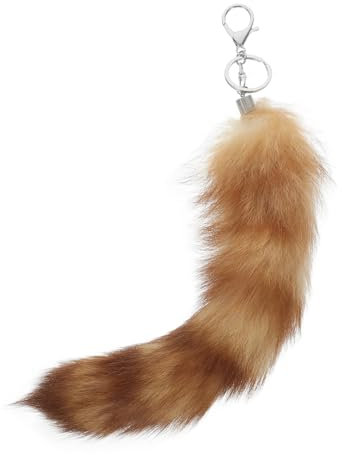 STOBAZA Flauschiger Fuchs Schlüsselanhänger Kunstfell Tasche Für Handtaschen Rucksäcke Und Cosplay Kostüme Einzigartiges Design Handmade