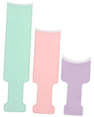 Healeved 3stücke Haarfärbebrett Satz Professionelles Haarfärbewerkzeug Highlighting Board Mit Kamm Strähnenkamm Für Friseursalons Einfache Anwendung Für Haarfärbung