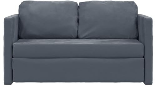 Hommdiy Bodensofa, Klappbar Bodenbett Sofa mit Schlaffunktion, Schlafsofa Schlafsessel mit Metallgestell, Klappsofa Sofabett für Wohnzimmer Schlafzimmer, Stoff Bodensofa,Dunkelgrau