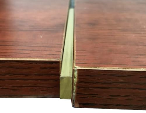 Quadratische Bodenleiste aus Messing für Türnaht, Holz zu Fliesen, Übergangsstreifen, 10 mm x 20 mm