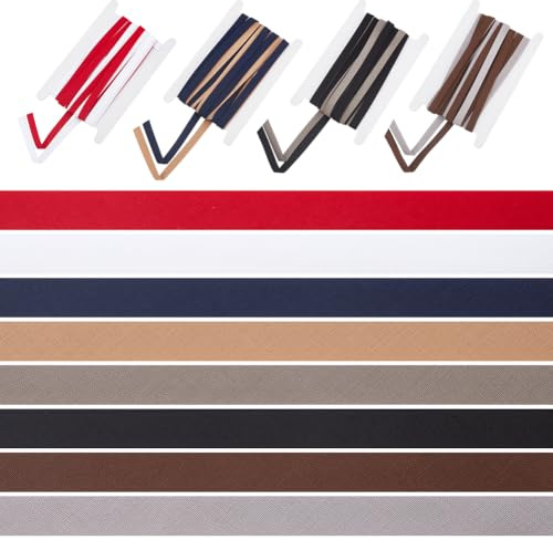 PH PandaHall 8 Colors Double Fold Bias Tape Binding Tape 13mm Wide Fold Over Ribbon Piping Trim Hemming Tape Folding Ribbons for DIY Seaming Quilting Garment Sewing Craft 36.5m