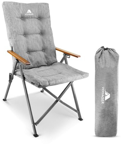 Voyager Luxury Camping Chair 1 Pack, 150kg Load Capacity, Portable &Comfortable –Stable Folding Chair with Innovative Design, Easy Setup & Storage –Durable, for Outdoor & Travel