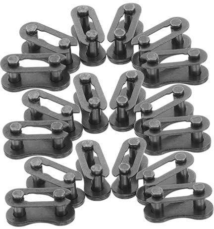 BIUDECO 20pcs Cycling Chain Link Connectors Steel Chain Repair Kit for Mountain and Road Quick Installation Smooth Compatible Cycling Accessories