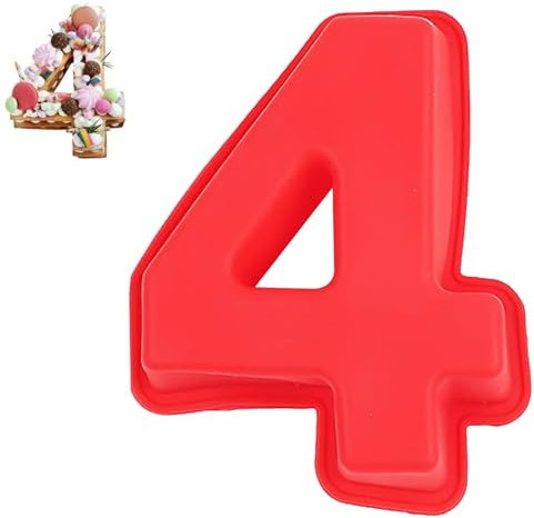 Stampi per torte in silicone per uso alimentare, stampo da forno a forma di numero 3D, stampo per torte, mousse, gelatina, cioccolato (4)